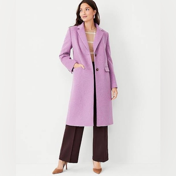 Ann Taylor Jackets & Blazers - Ann Taylor Wool Chesterfield Coat in Summer Orchid MEDIUM